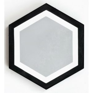 Hexagonal Black & White Cement Tiles SQM