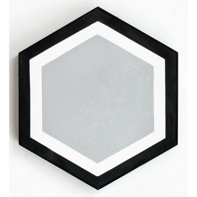 Hexagonal Black & White Cement Tiles SQM