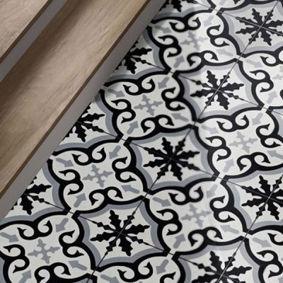 Azrou Black White 20 X 20 CM Cement Tile SQM