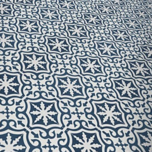 Tangier Blue White 20X20 CM Cement Tile SQM