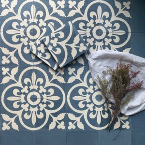 Lesbos Blue White 20 X 20 CM Cement Tile SQM