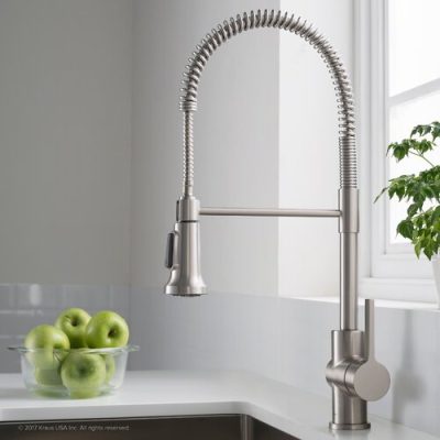 Pull Down Single Handle Kitchen Faucet with Optional Soap