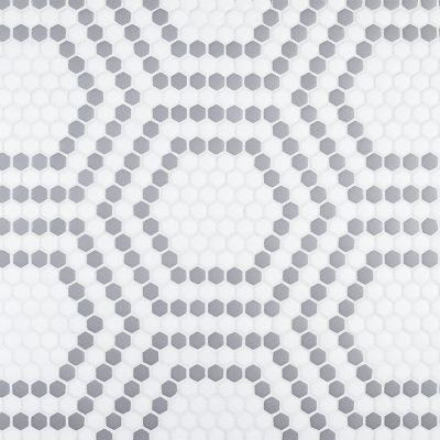Hexagon White & Grey