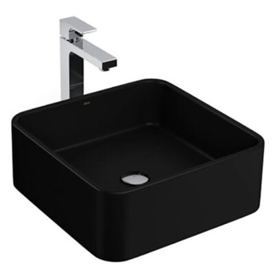 Art, L.260.94 Square Countertop Basin Black Matt