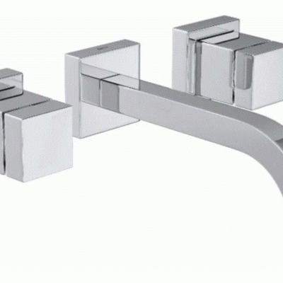 Art, CUBO 1878.C86 Wall Mounted Wash Basin Mixer without drain Chrome