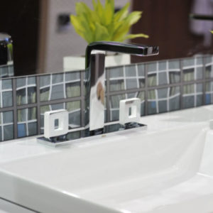 Art, DOT Deck Mounted Basin High Spout Mixer Chrome