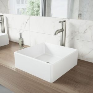 Art, L.108.17 Square Countertop Basin White 35*35Cm