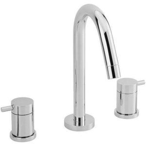 Art, SPIN 1877.C72   Deck Mounted Basin long Spout Mixer Chrome