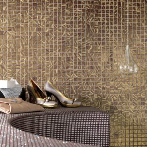 VPR SATIN GOLD Glass mosaic 2.5×2.5 CM