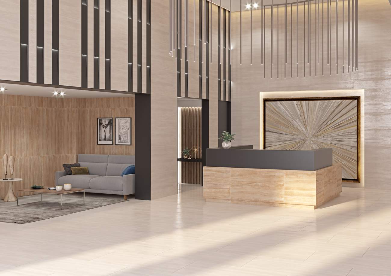 Travertine Porcelain Ivory 60X120 MATT - EDESIGN