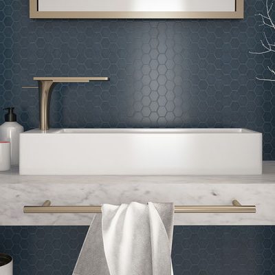 TOGAMA Glass Mosaic Sixties Blue MATT Hexagon
