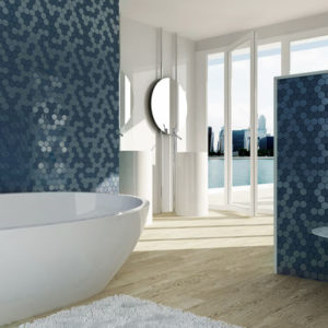 TOG Glass Mosaic Sixties Blue Hexagon