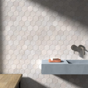 Crema Marfil Hexagon Marble Mosaic – Polished