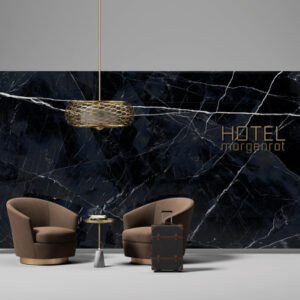 ART, Calacatta Black slabs size162x324 with 12mm