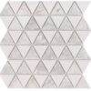 White Equilateral Triangle Honed Stone Mosaic Tiles