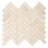 Brushed Herringbone Mosaic Marble Tile